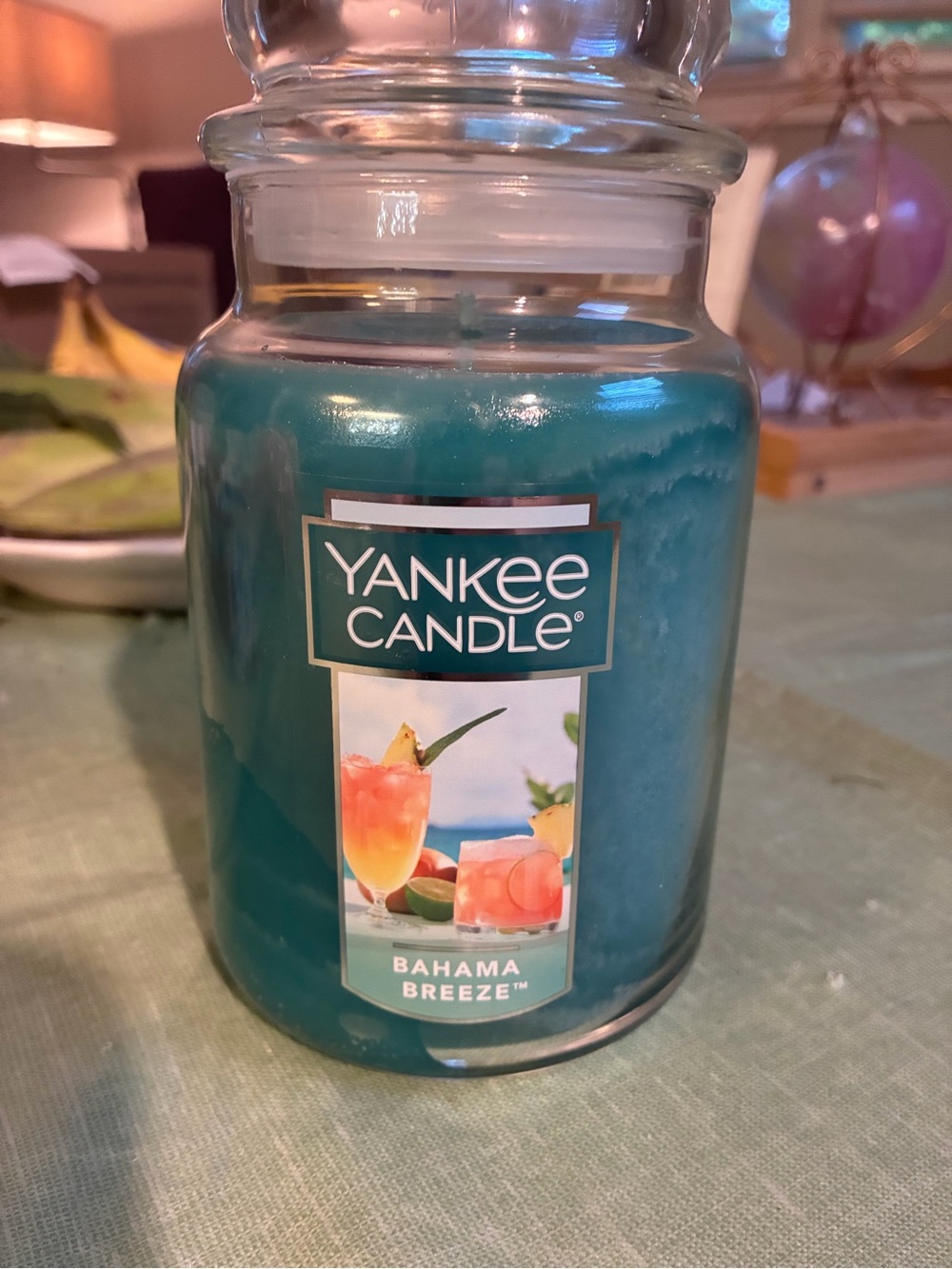 Yankee Candle Bahama Breeze Jar Candle - Teal Blue 22oz